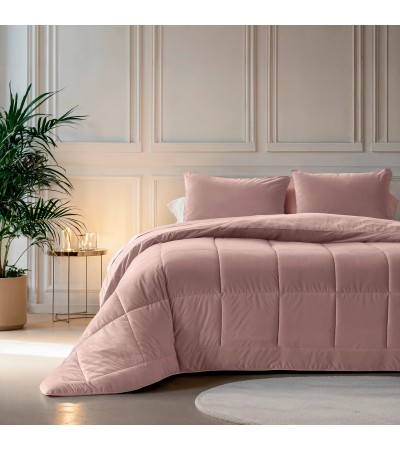 Couette en velour rose 240 x 200