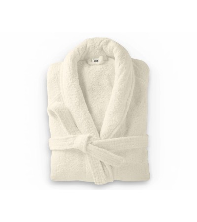 Peignoir doux Terry crème S-M