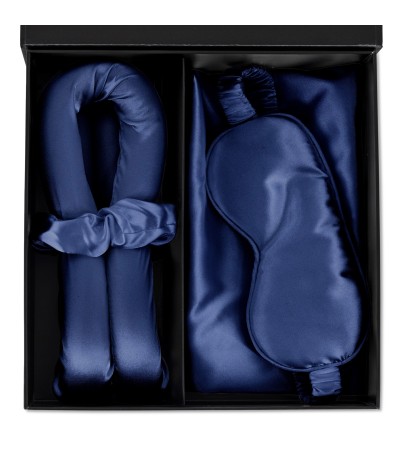Coffret de beauté nuit 4 pièces bleu