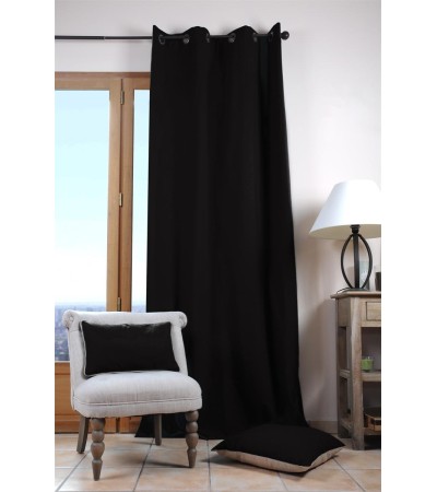 RIDEAU DUO NOIR 135X240 cm
