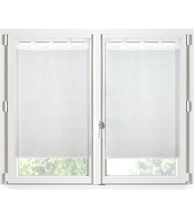 PAIRE DE BRISE BISE CELIAN BLANC 60X90 cm