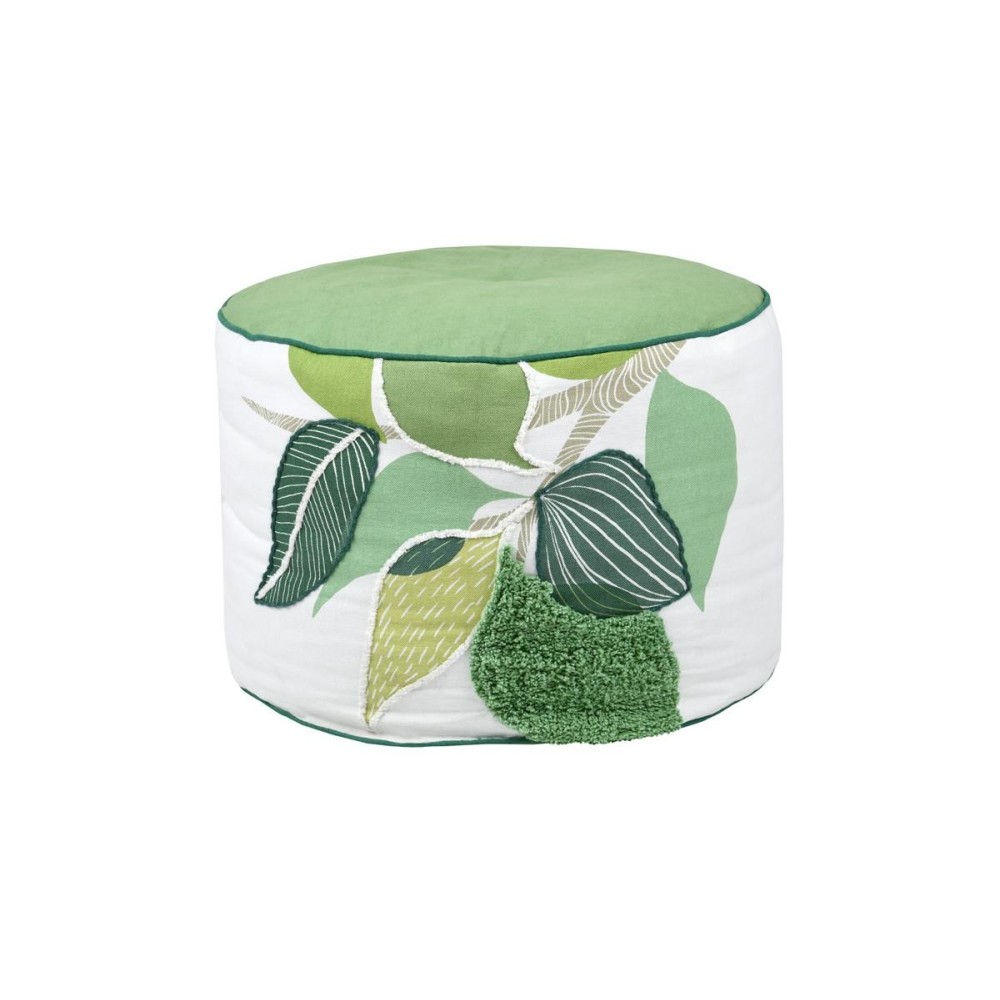 POUF ZIRA VERT 40X30 cm