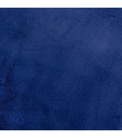 Tapis fourrure extra-doux Disso diam 80 cm bleu indigo