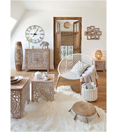 Suspension Sand diam 38 cm jacinthe naturel