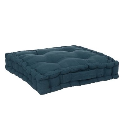 Coussin de sol 40 x 40 x 8 cm bleu égéen