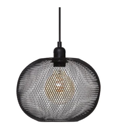 Suspension boule Emie diam 25 cm métal noir