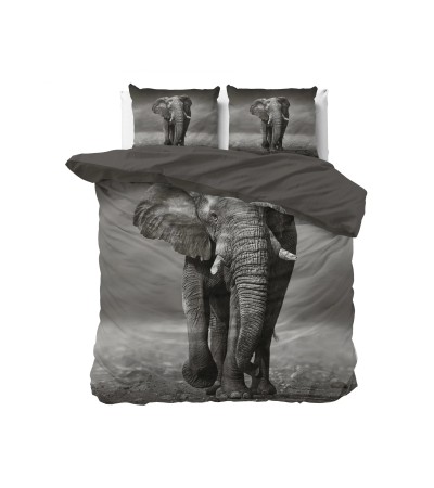 Parure de lit éléphant Anthracite 240 x 200/220