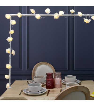 GUIRLANDE ROSE BLANCHE 20 LED 3M50 M8