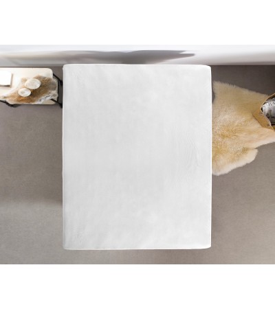 Drap housse  Jersey 135 gr Blanc 140 x 200