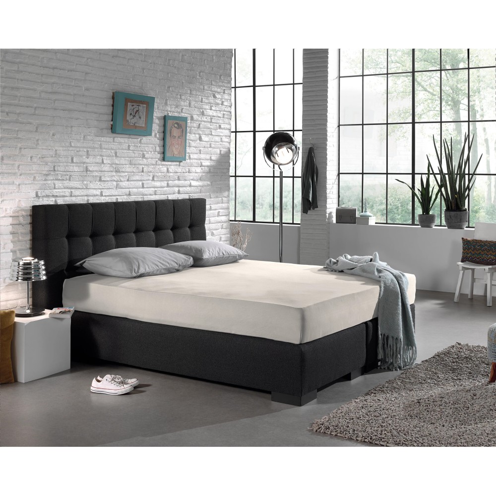 Drap housse Jersey 135 gr Crème 160/180 x 200