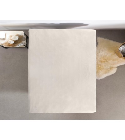 Drap housse Jersey 135 gr Crème 140 x 200