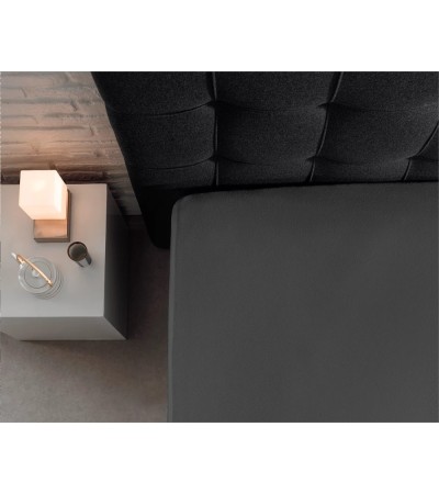 Drap housse Jersey 135 gr Anthracite 190/200 x 200/220