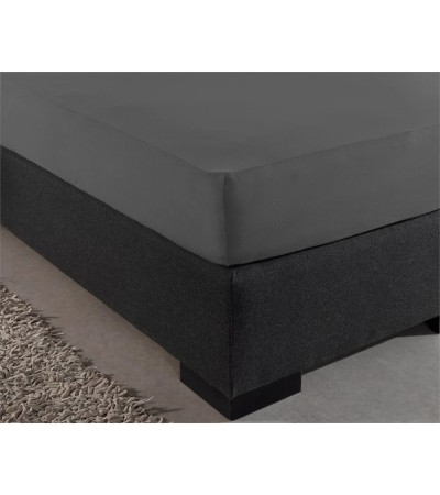 Drap housse Jersey 135 gr Anthracite 190/200 x 200/220