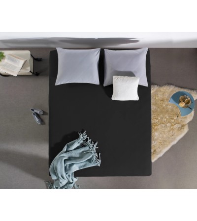 Drap housse Jersey 135 gr Noir 160/180 x 200