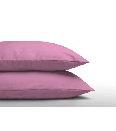 Lot de 2 taies d'oreillers en coton rose