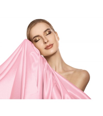 Taie d'oreiller en satin rose